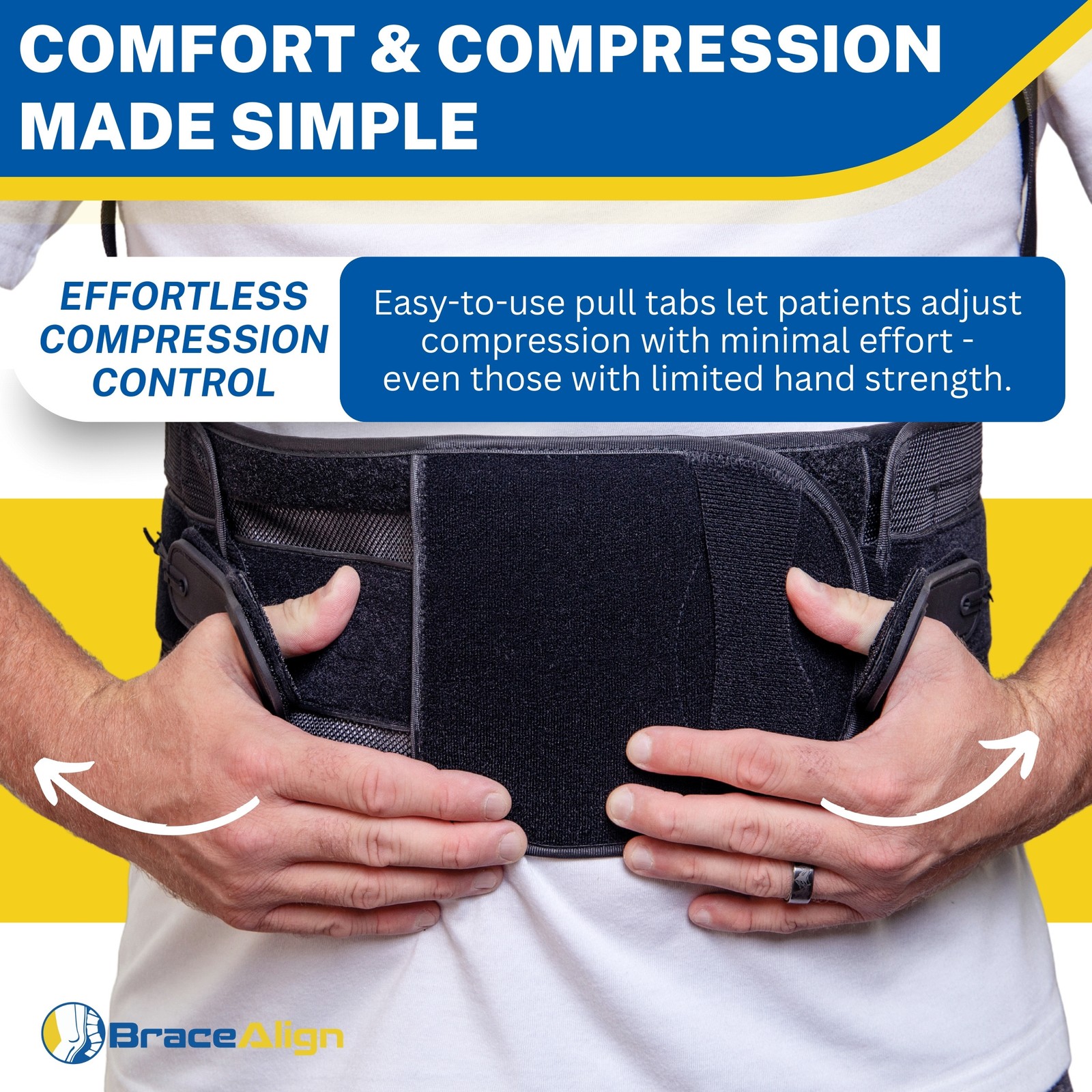 Brace Align ComfortCore TLSO Back Brace – Thoracic Lumbar Support for Kyphosis,