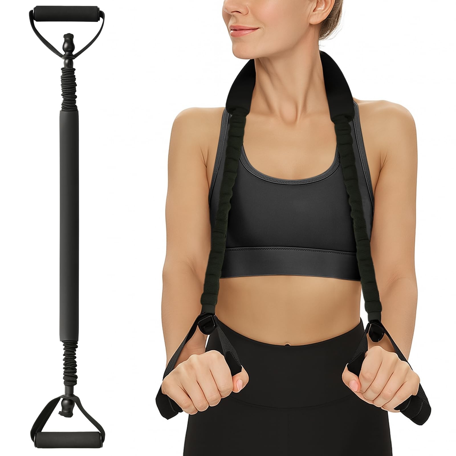 Neck Stretcher Exerciser, Cervical Traction Device for Pain Relief, Black