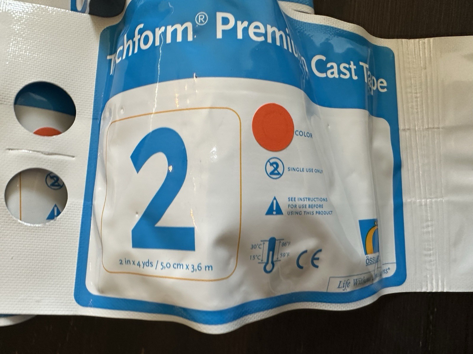 Ossur ref Techform Premium Casting Tape 2”x4yds 3 pack Orange