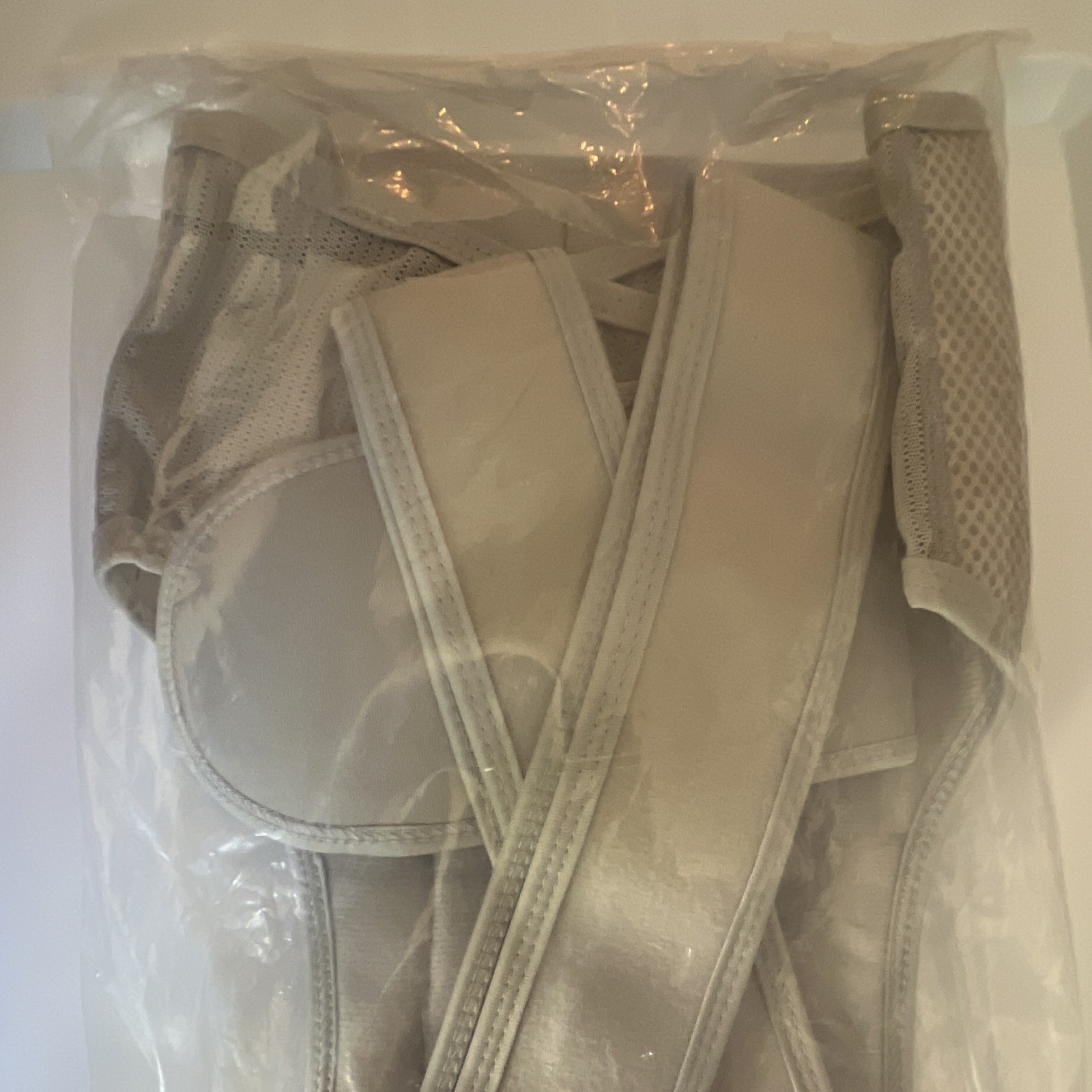 Gray Mesh Posture Corrector Back & Shoulder Support Adjustable 3XL BA_02