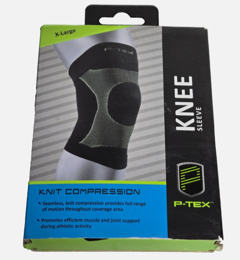P-Tex Knit Compression Knee Sleeve Black Size XL P-TEXK400 black /green