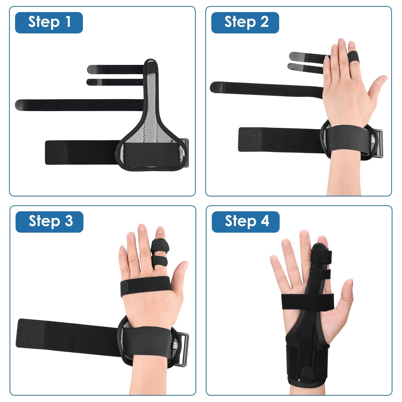 Full Trigger Finger Splint – Hand and Wrist Brace Support for Sprains, Pain Reli