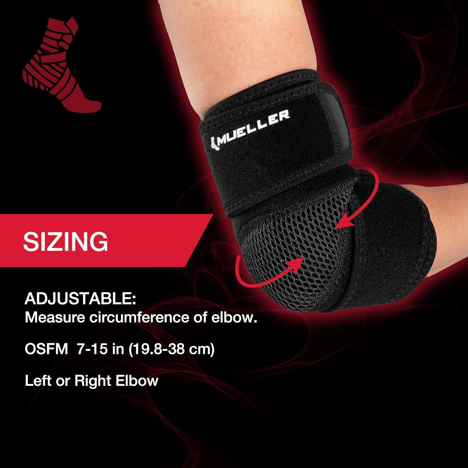 Sports Medicine Adjustable Elbow Brace, Elbow Pain Relief Support Sleeve for …