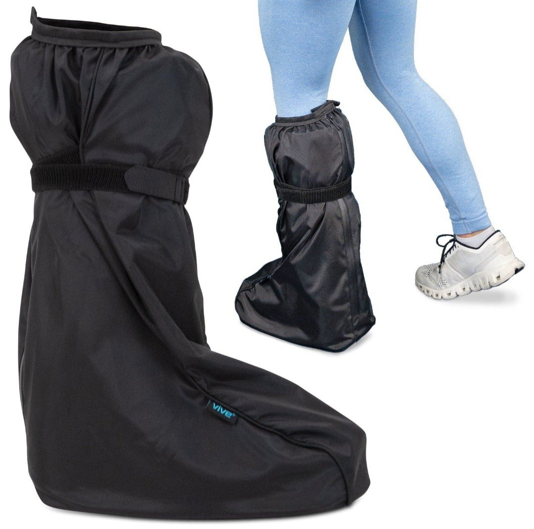 New Vive Walking Boot Cover Waterproof – for Medical Orthopedic Brace & Cast. XS