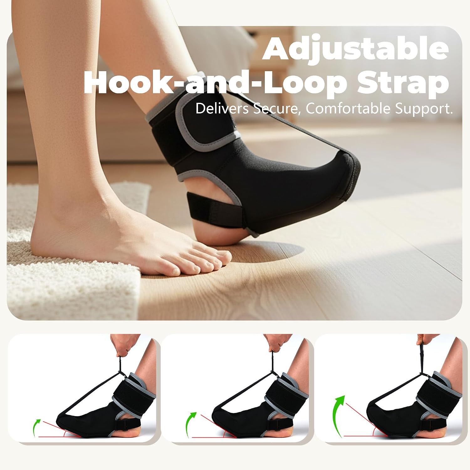 Plantar Fasciitis Night Splint Sock – Adjustable Planter Facetious Relief Brace