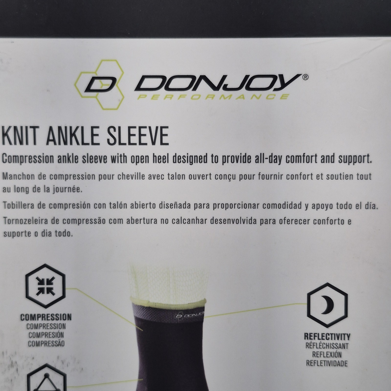 DonJoy Performance Ankle 4 Way Stretch Sleeve Stabilizer Size S New