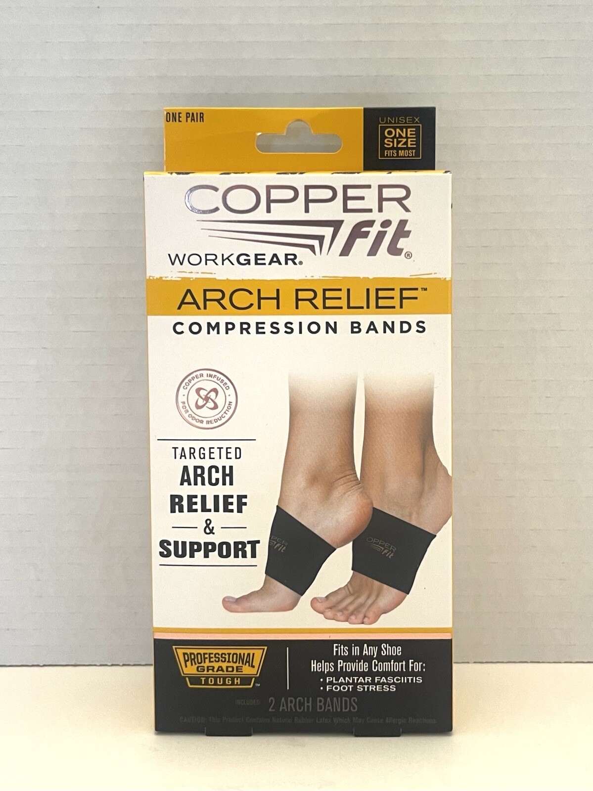 Copper Fit Arch Relief Compression Bands, Professional Grade Plantar Fascitis