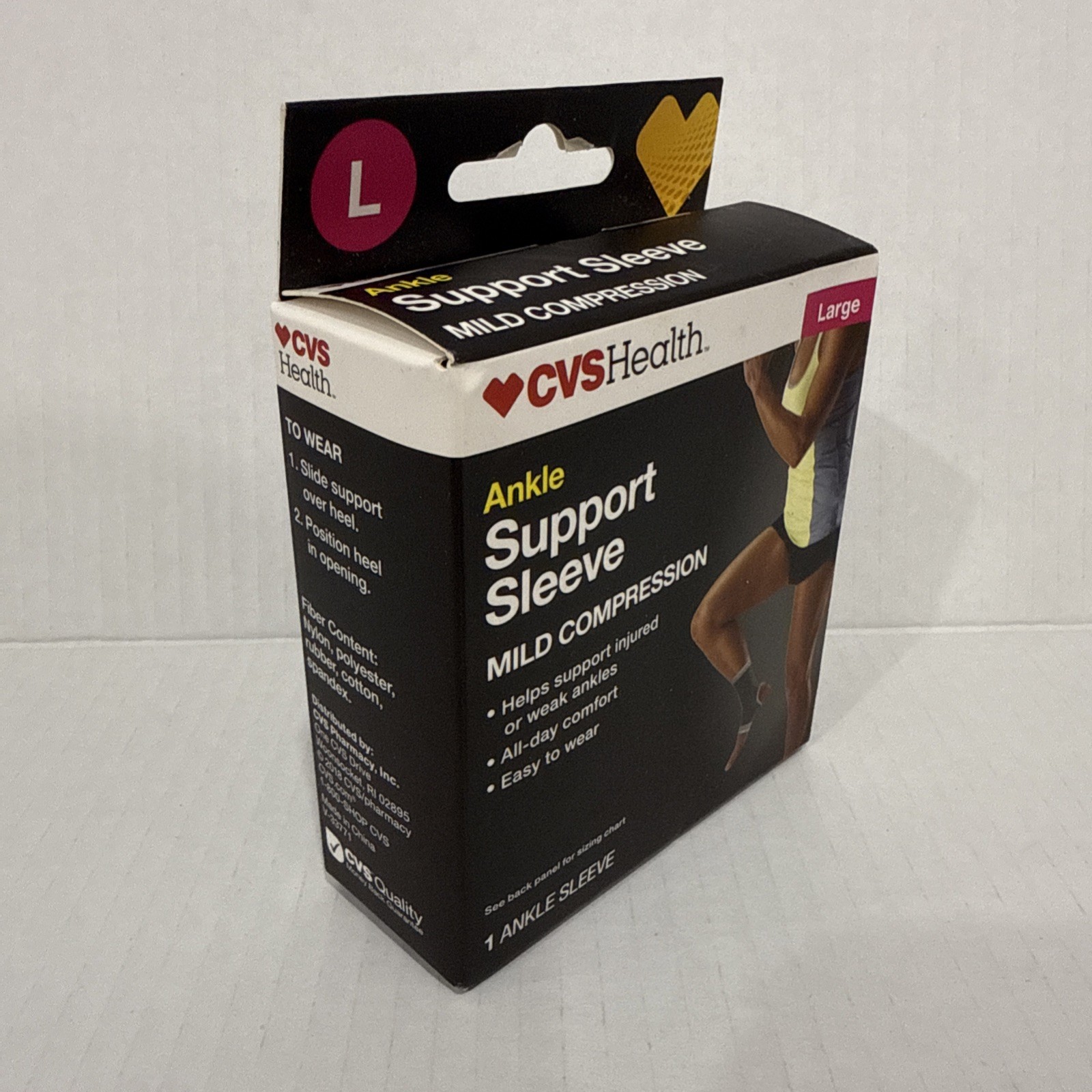 Ankle Support Sleeve Size Large Mild Compression Support NEW CVS Health