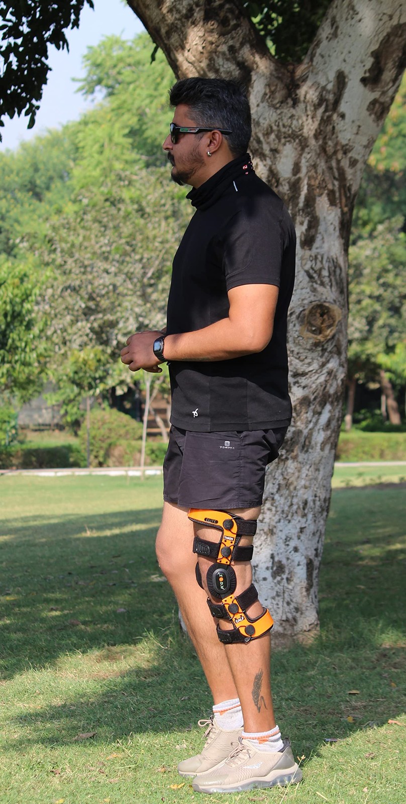 KGOI ELITE Orthopedic Knee Support Brace Adjustable Size-10, Orange