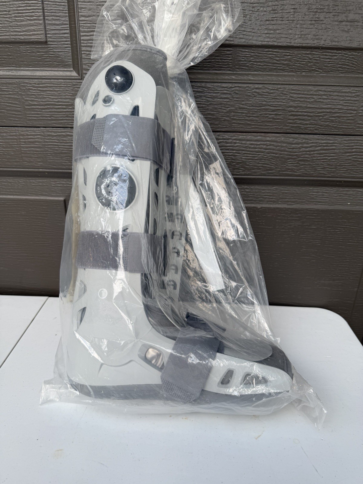 NEW Aircast 01EF-L Air select Inflatable Large Gray Walking Boot Locking