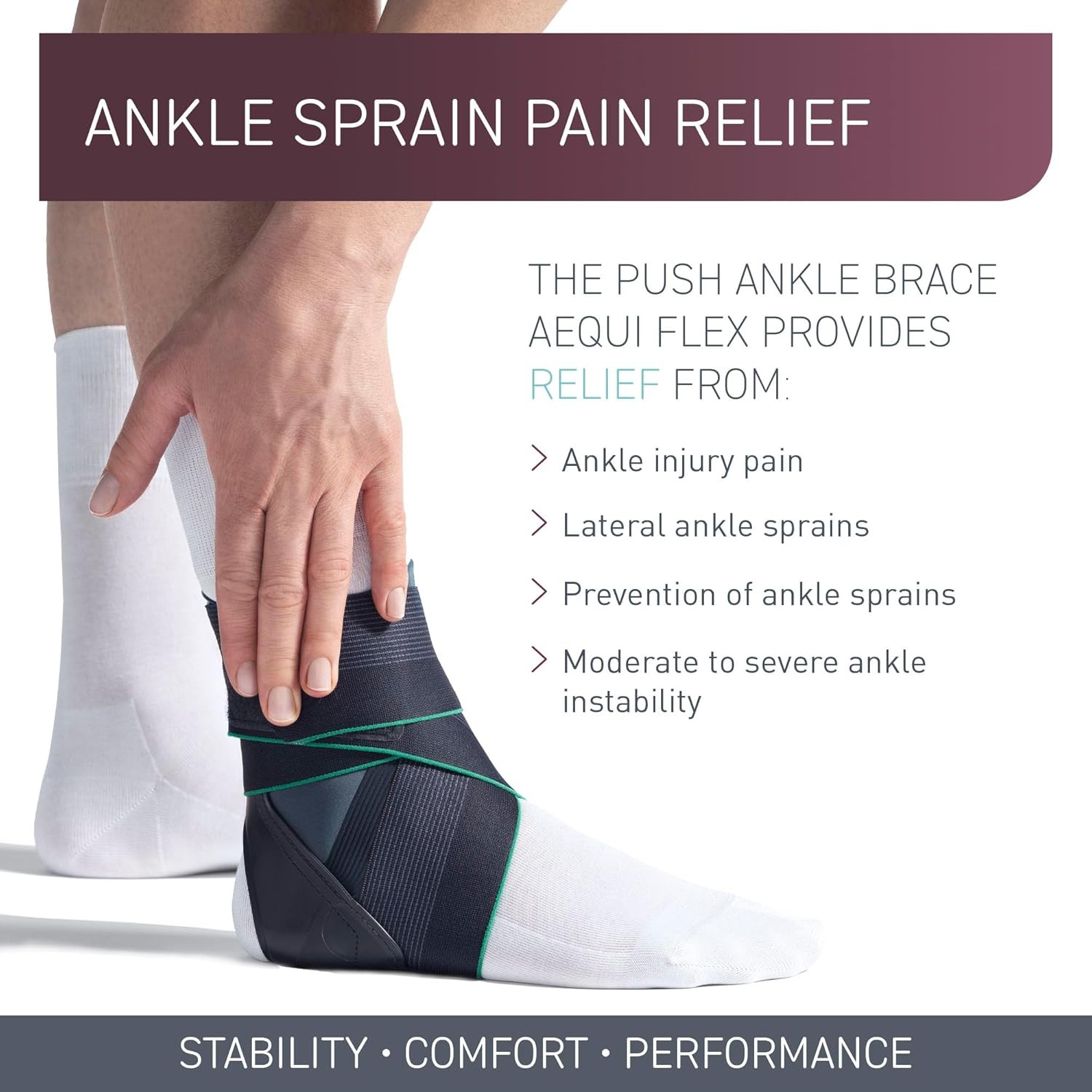 PUSHmed Aequi Flex ankle brace – proven support, maximum protection, and comfort