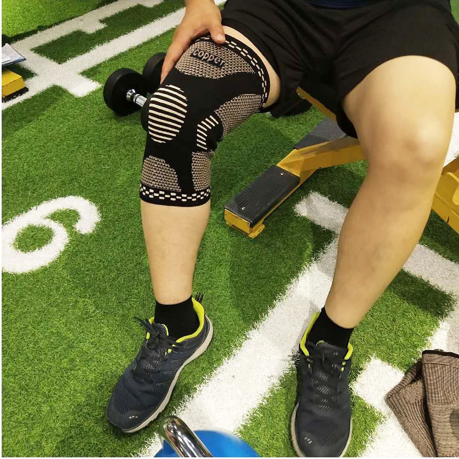 2Pack Copper Knee Braces Compression Sleeves Support for Arthritis Men & Women