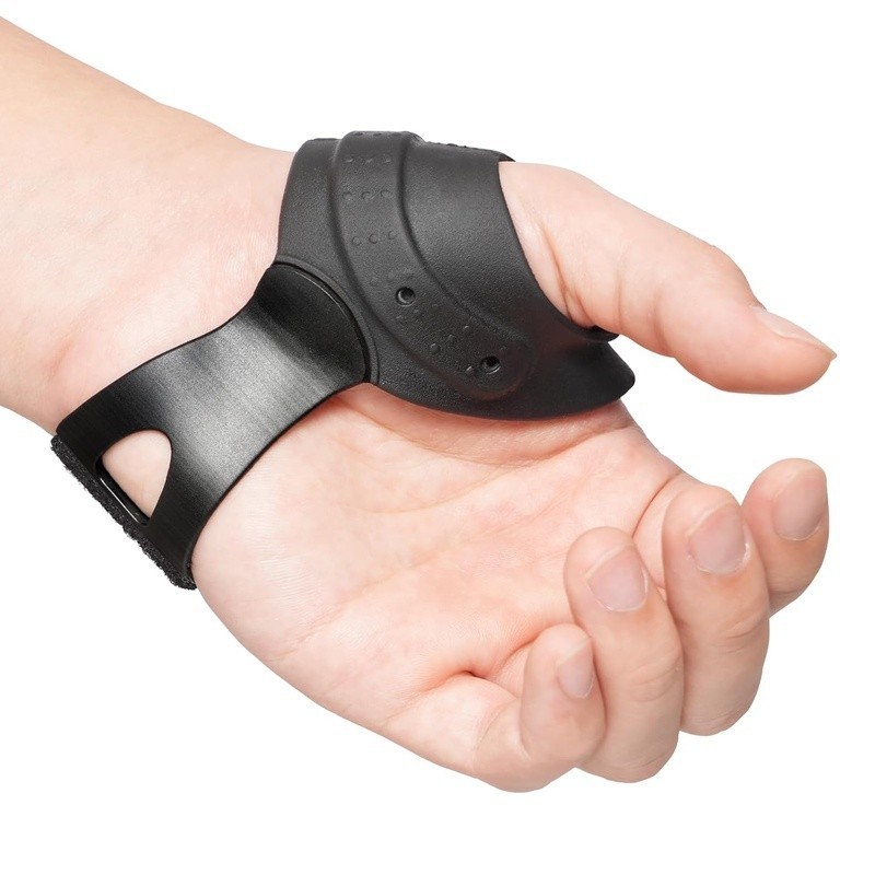 Thumb Brace CMC Joint Pain Relief Silicone Leather Wrist Strap Arthritis Support