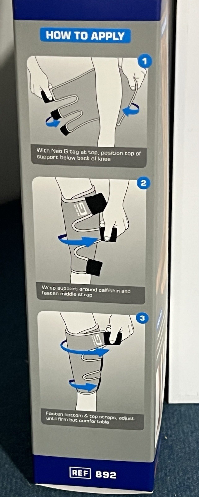 Calf Shin Splint Support Adjustable Compression One Size Fits Most Left Or Right