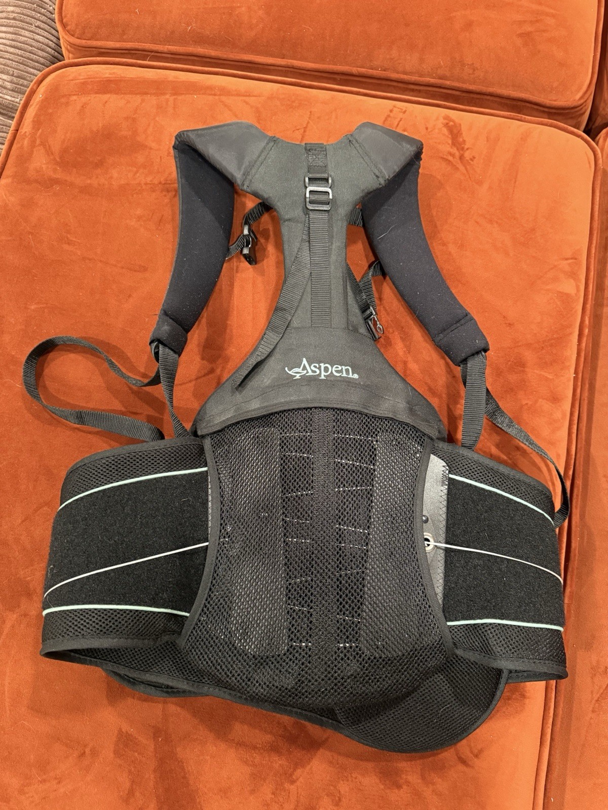 Aspen Medical Summit 456 Fully Adjustable Back Brace Black Size LARGE