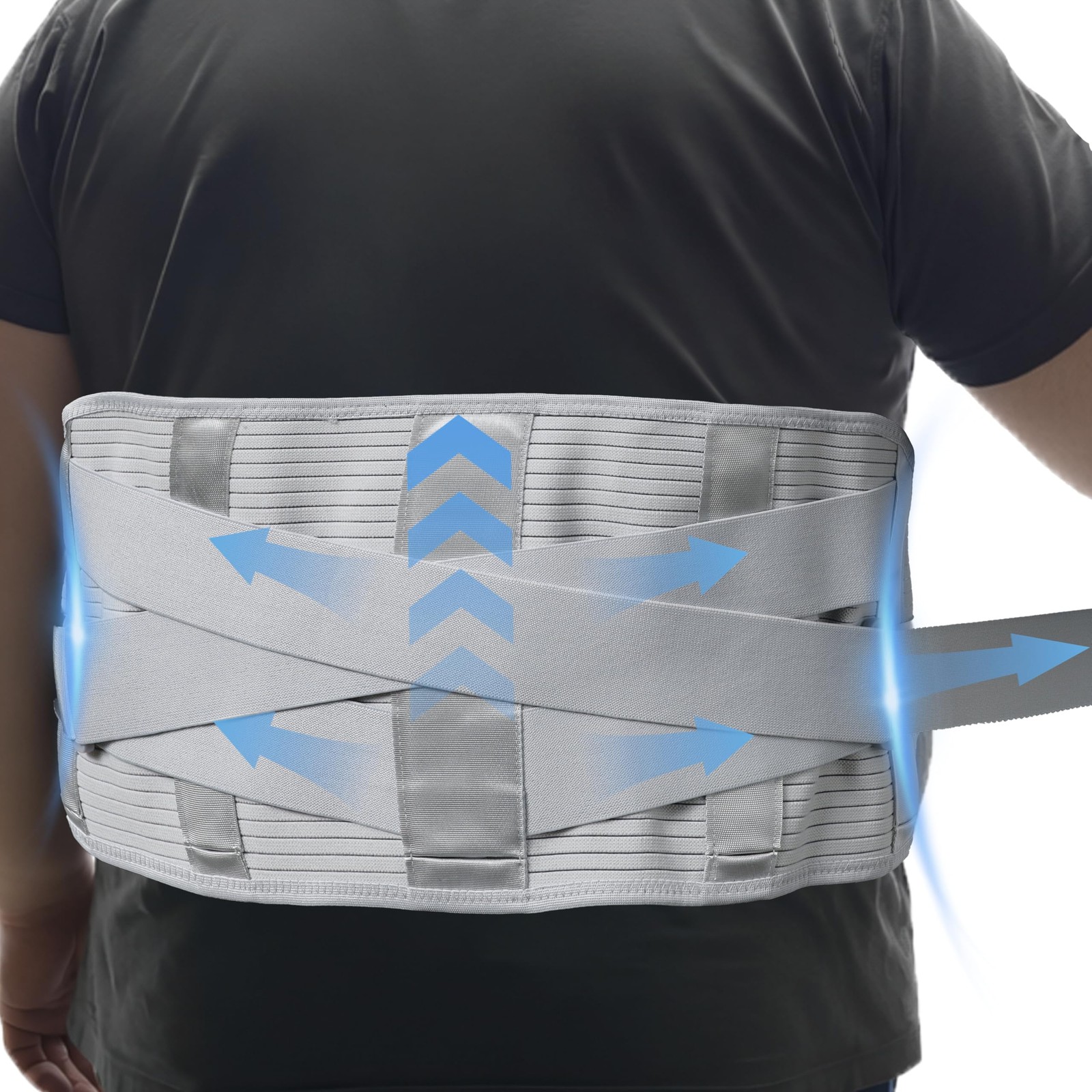 Plus Size Obese Belly Lower Back Support Brace Adjustable Fits 52 To 60 Inch