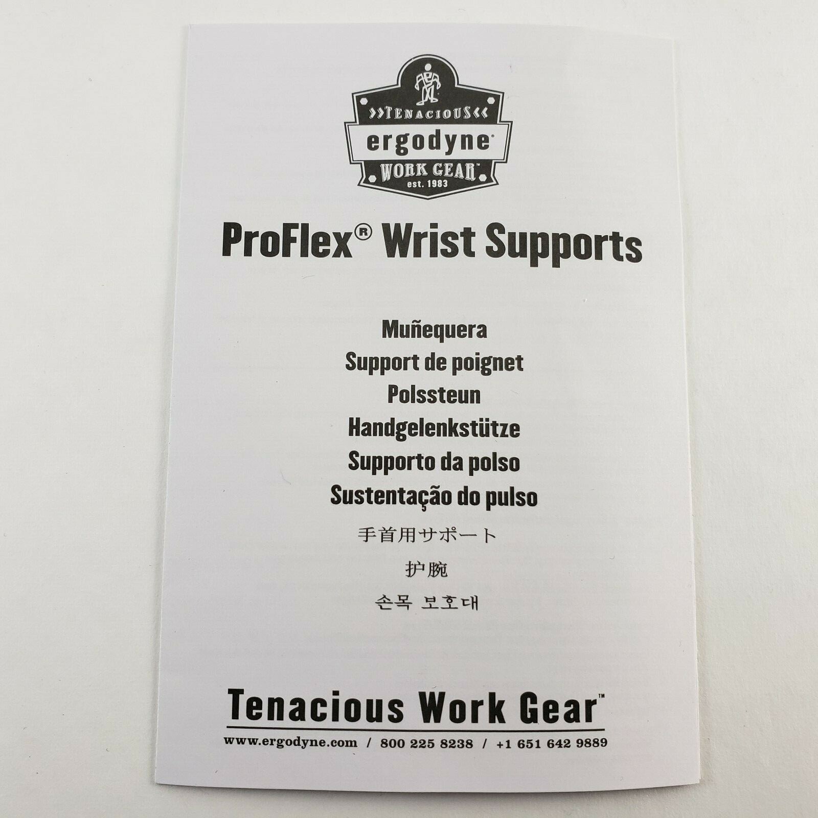 Ergodyne Proflex Wrist Support No 670 Black Small Ambidextrous Single Strap