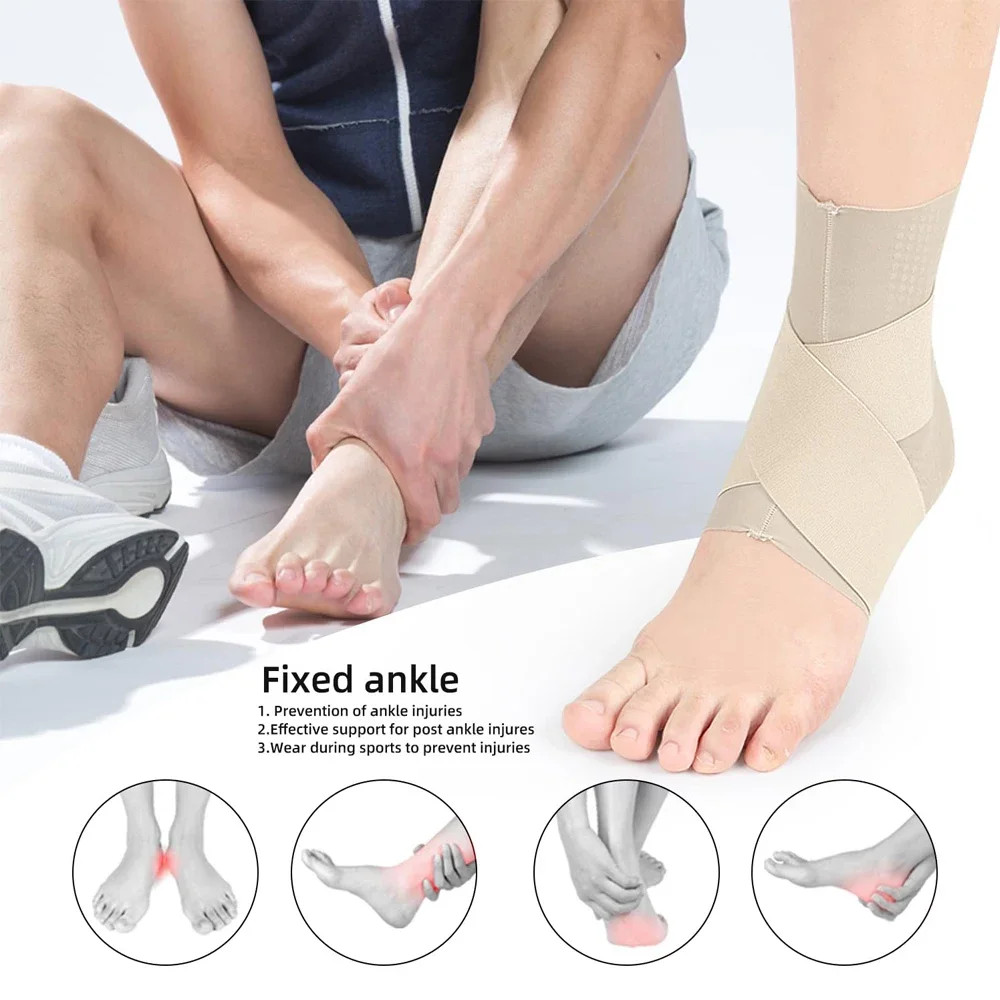 1PC Adjustable Compression Ankle Support Brace, Sports Ankle Stabilizer for Runn
