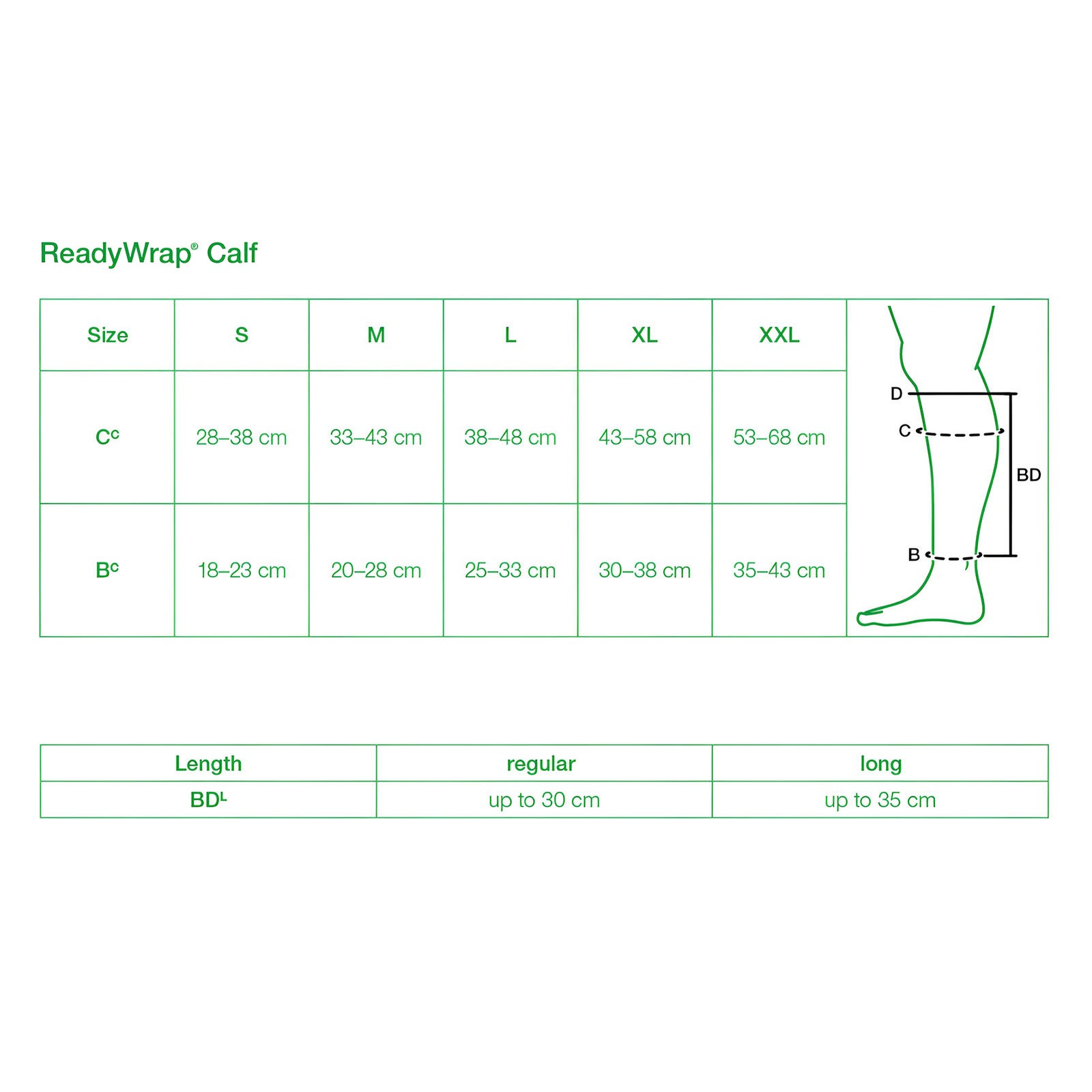 READYWRAP ReadyWrap Calf Black XL Regular Length Compression Wrap (104455)