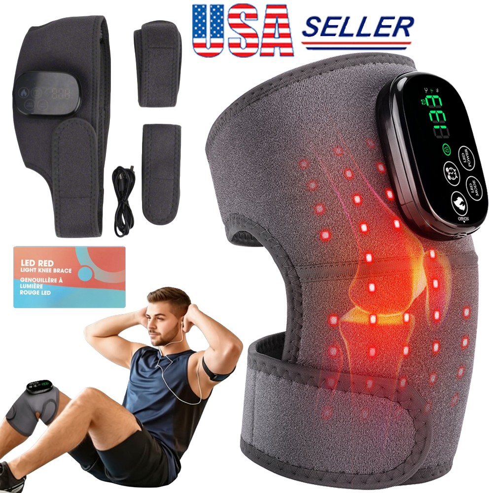 Electric Knee Massager Shoulder Brace with 3 Timer Modes, 4 Heating Levels Gift