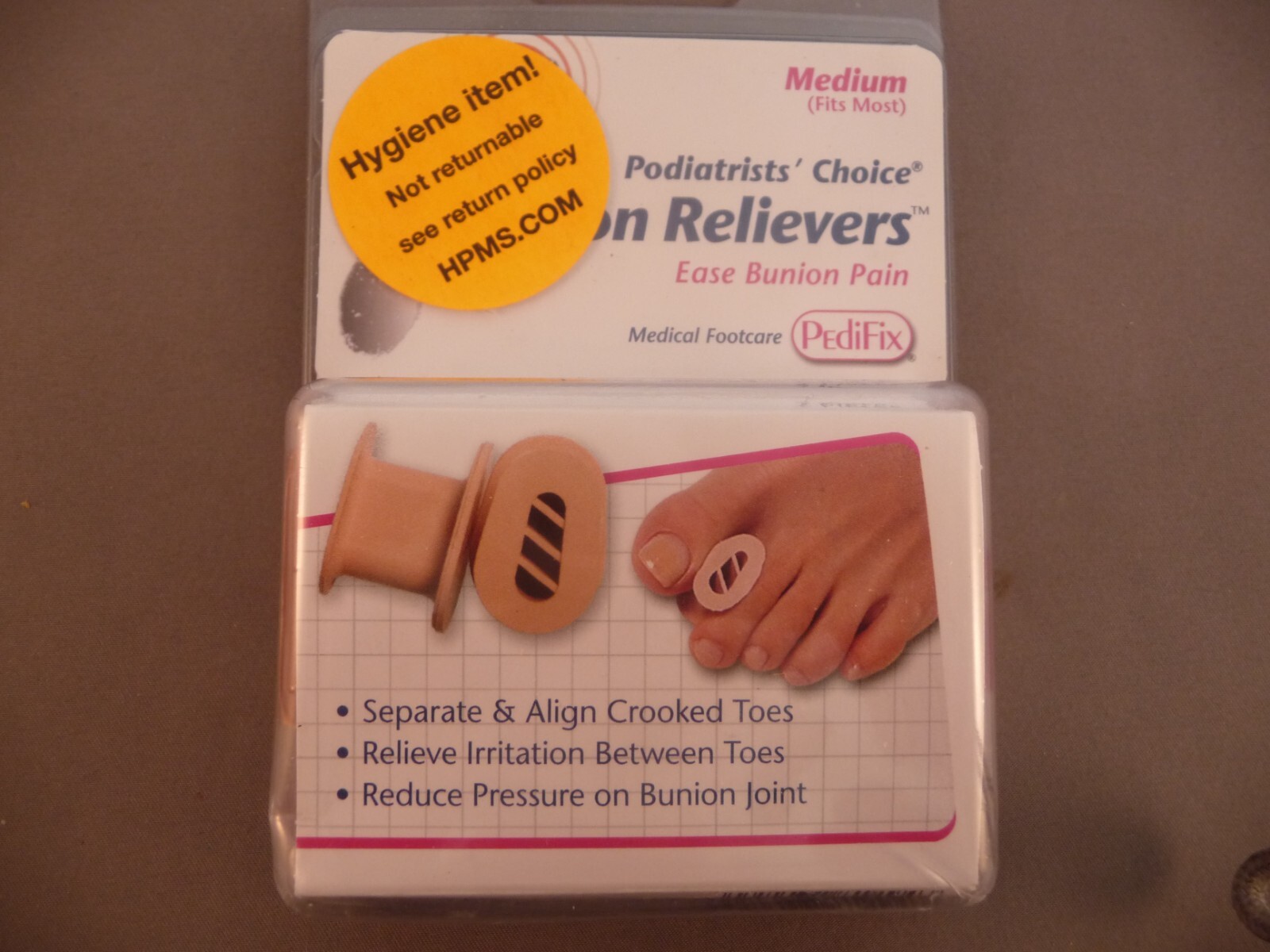 PediFix Podiatrists’ Choice Bunion Relievers (#P229) -2 per pack, Medium