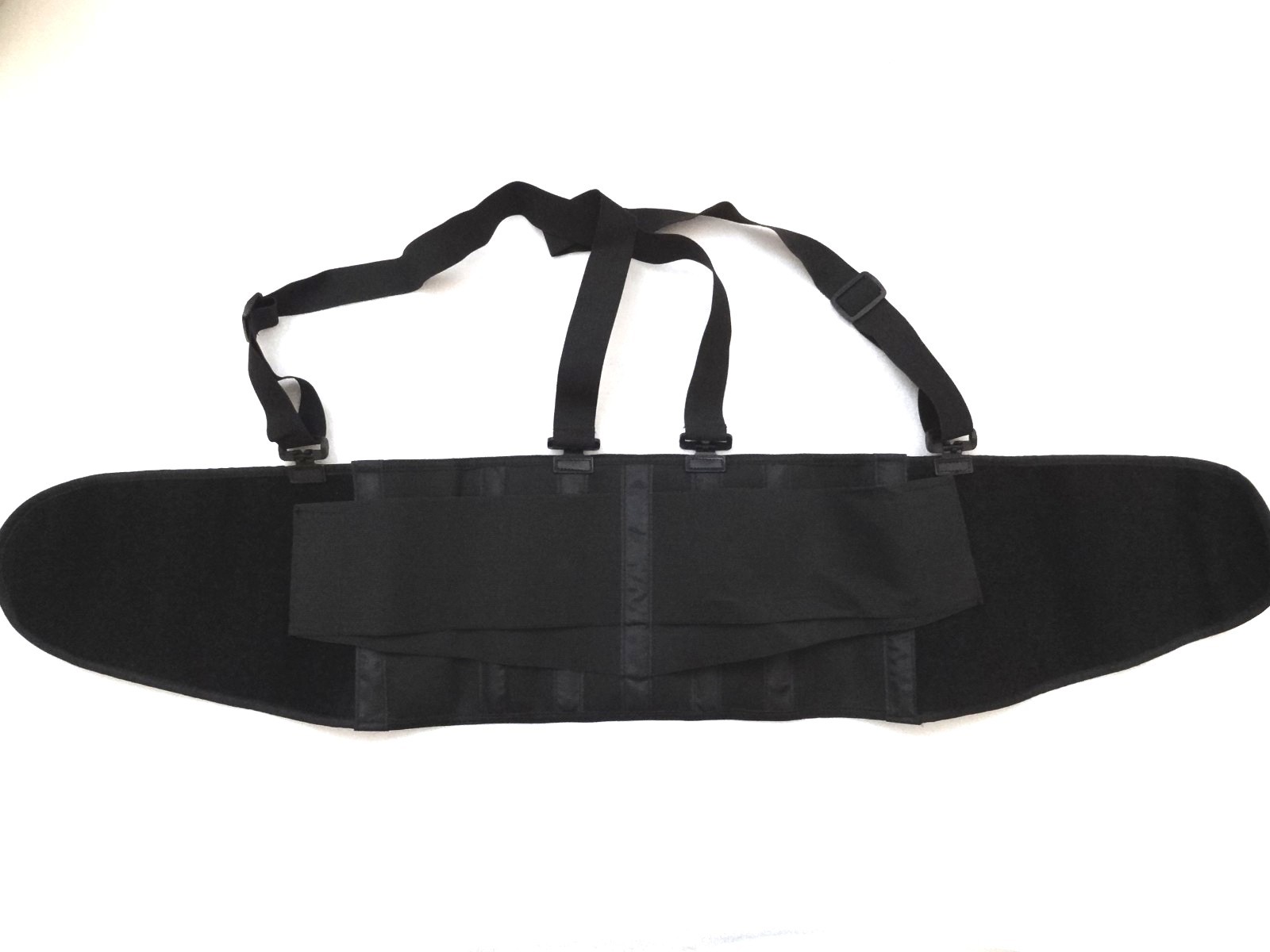 Impact 7389M Economy Back Support with Suspenders Sz. M ~ Black 5″W x 3″D x 8″H