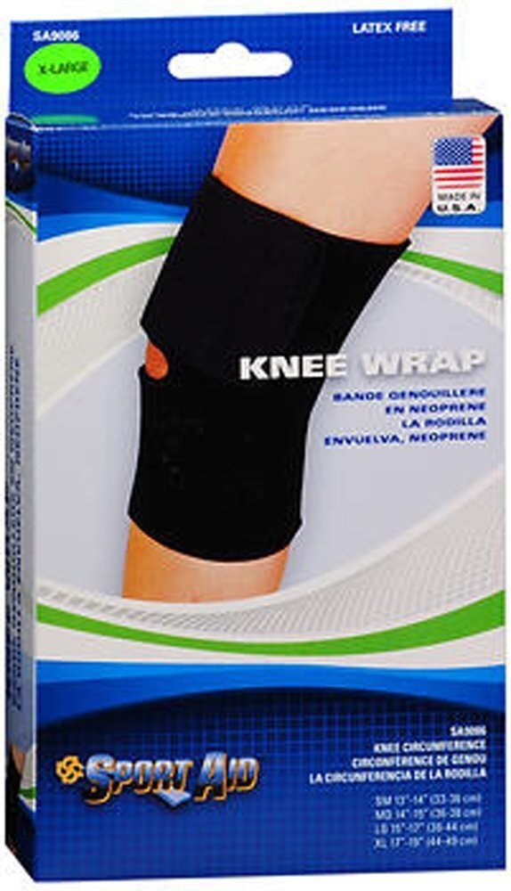 Sport Aid Neoprene Knee Wrap Comfortable Support Latex-Free Extra Large 1 Count