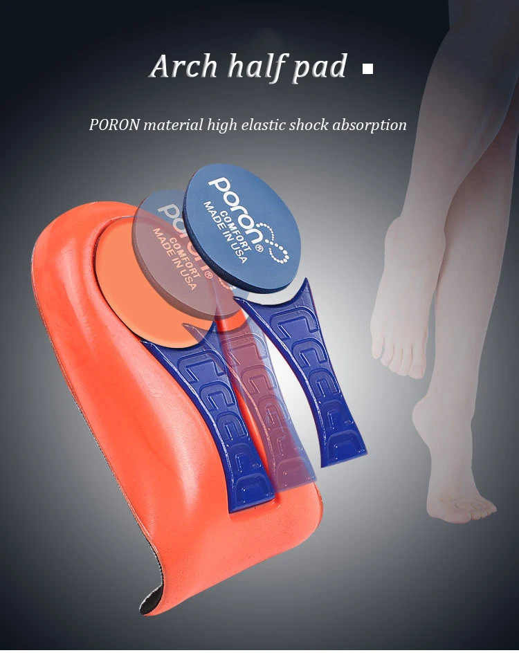 Plantar Fascitis Half Insoles for Feet Shock Absorption Elasticity Running Arch