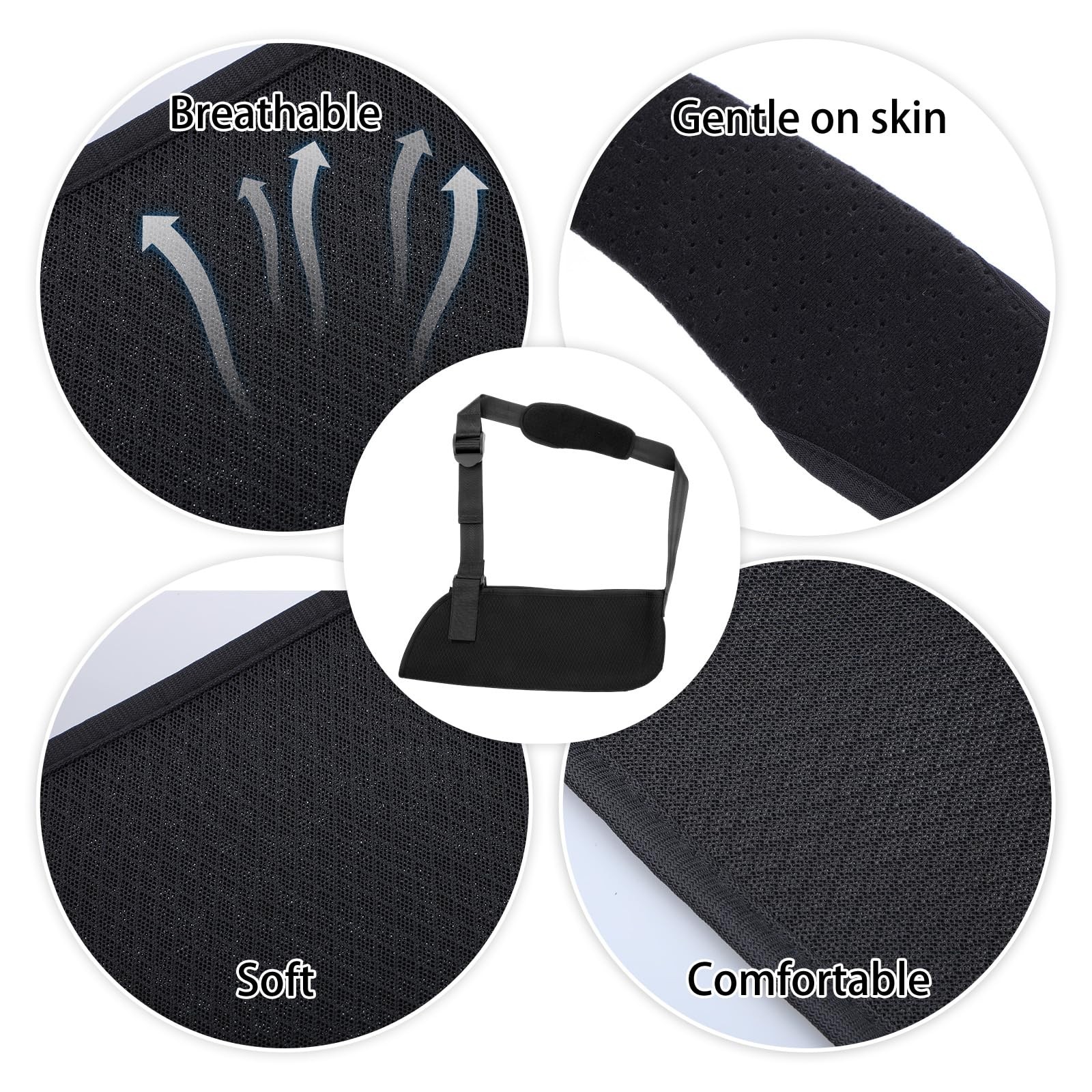 Arm Sling Shoulder Immobilizer Breathable Foam Neck Left Right Pad Support