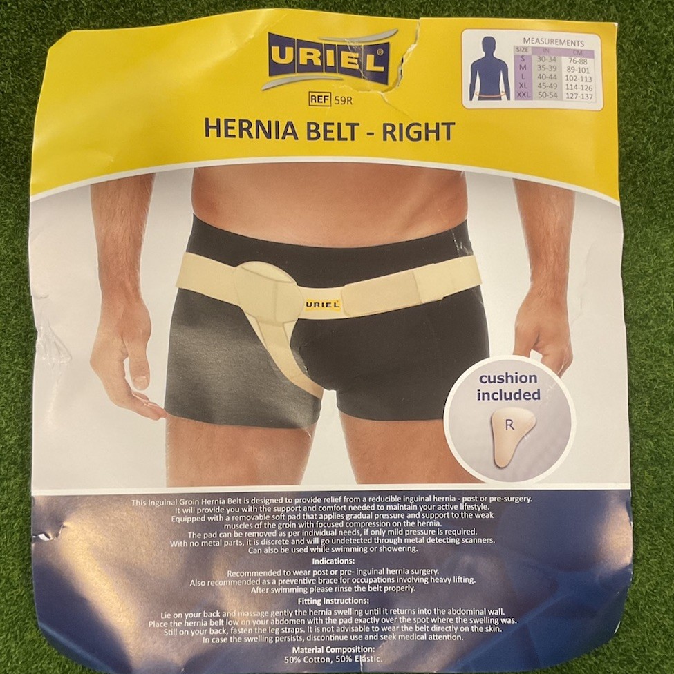 URIEL Right Sided Inguinal Hernia Belts for Men Hernia Support Tan Size XXL