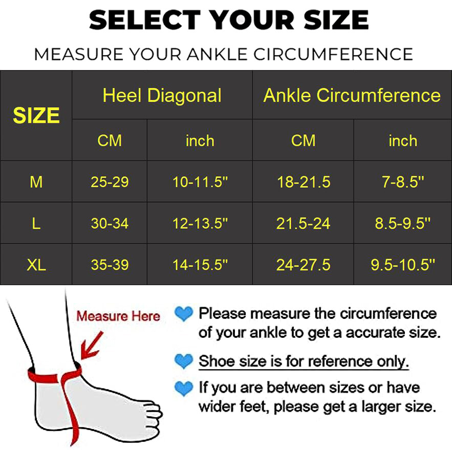 Ankle Brace Support Compression Sleeve Plantar Fasciitis Pain Relief Feet Wrap