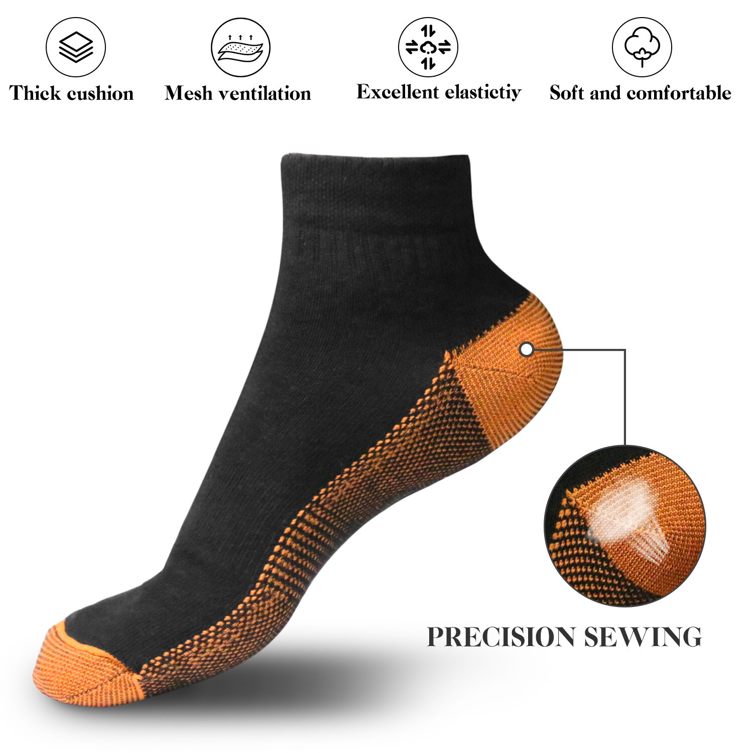 Orthotic Compression Socks Circulation-Ankle Plantar Fasciitis Socks for Running