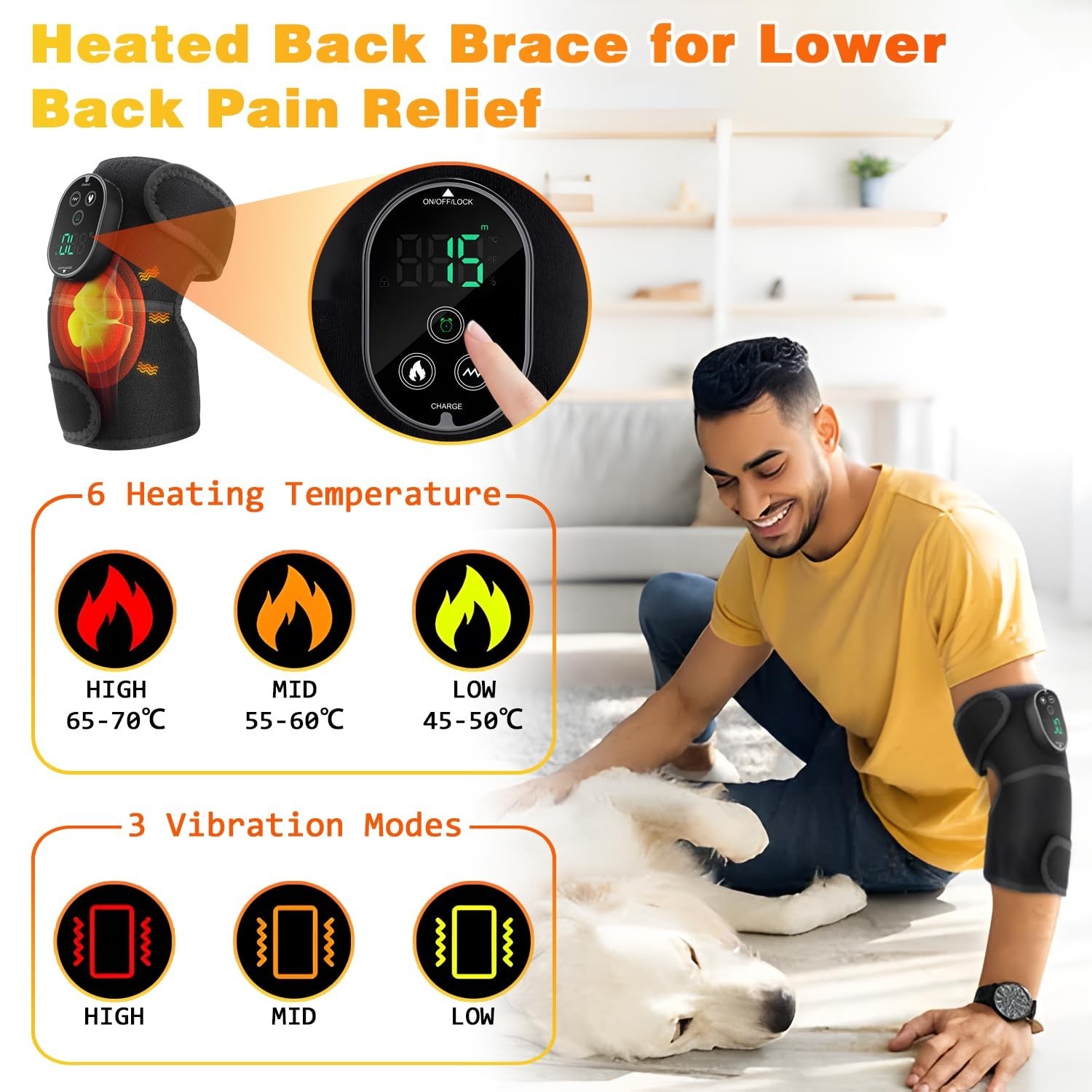 HEATING MASSAGE KNEE BRACE