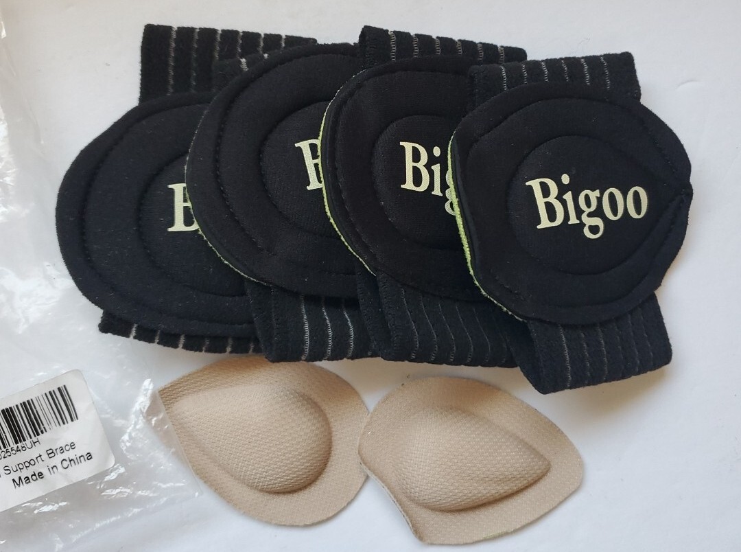 Foot Arch Support Slip On Brace 2 Pairs With Extra Cushion Stick On