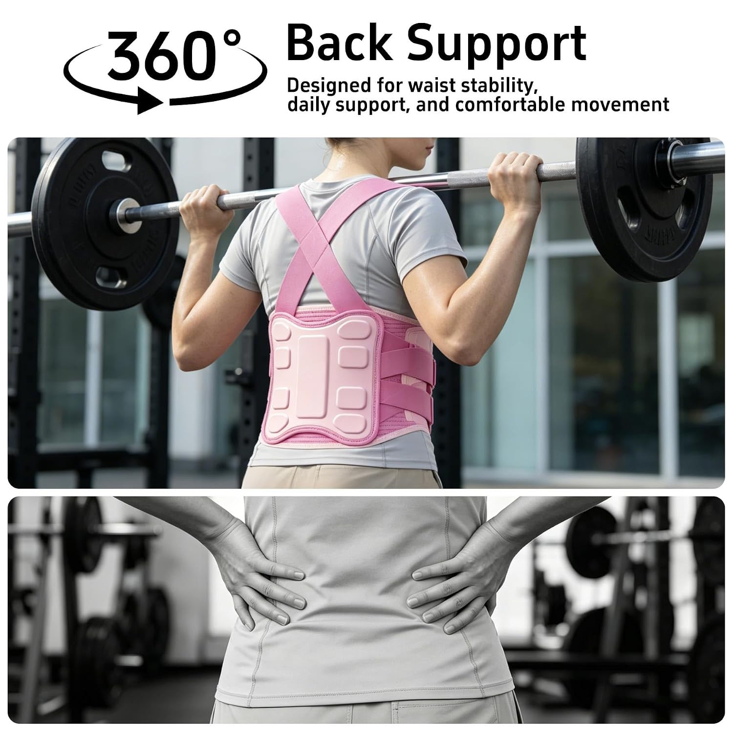 Back Brace for Women Men Lower Support Belt Braces Lifting Work Lift Heavy | Pai
