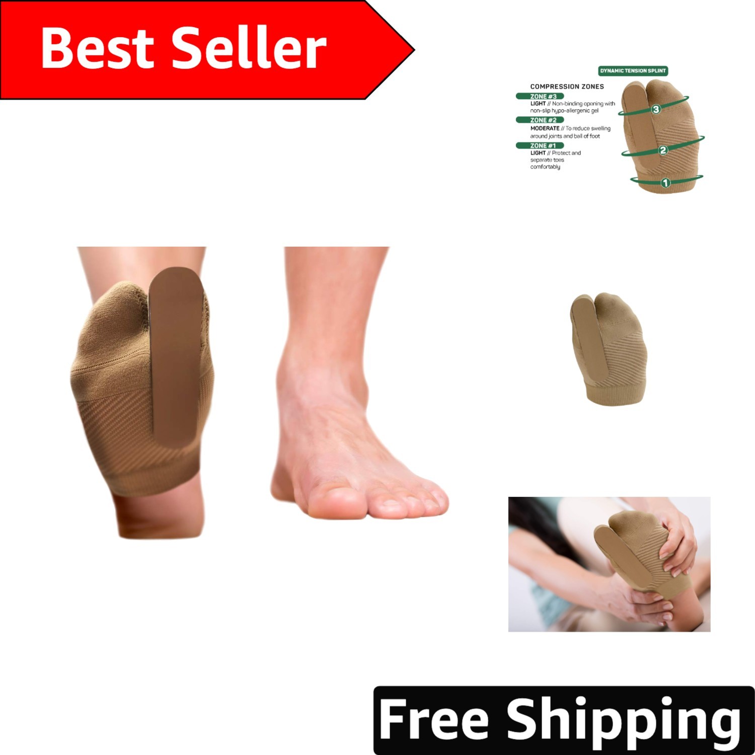 Custom-Fit TT3 Turf Toe Brace for Arthritis & Hallux Limitus, Size S/M Right