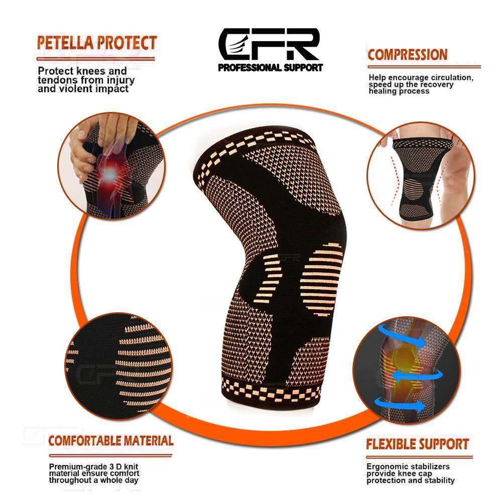 Cooper Knee Support Braces Compression Pad Sleeve Fitness Running Arthritis CFR