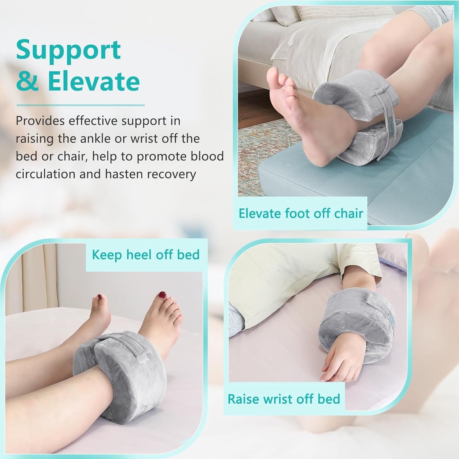 Foot Elevation Pillow Ankle Heel Elevator Wedge Foot Support Pillow Medical A…