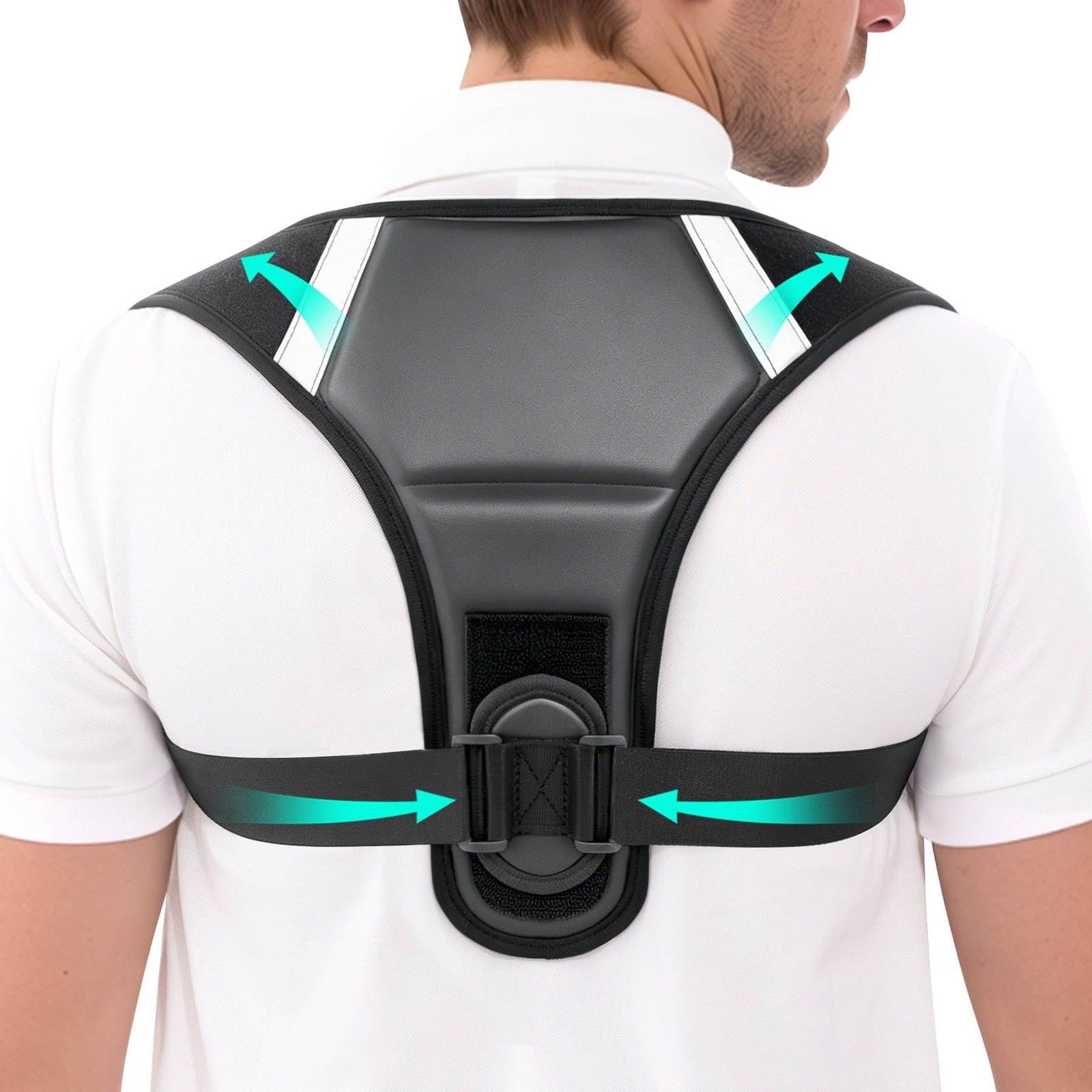 Cmipeob Posture Corrector for Women and Men, Adjustable Small / Medium, Black