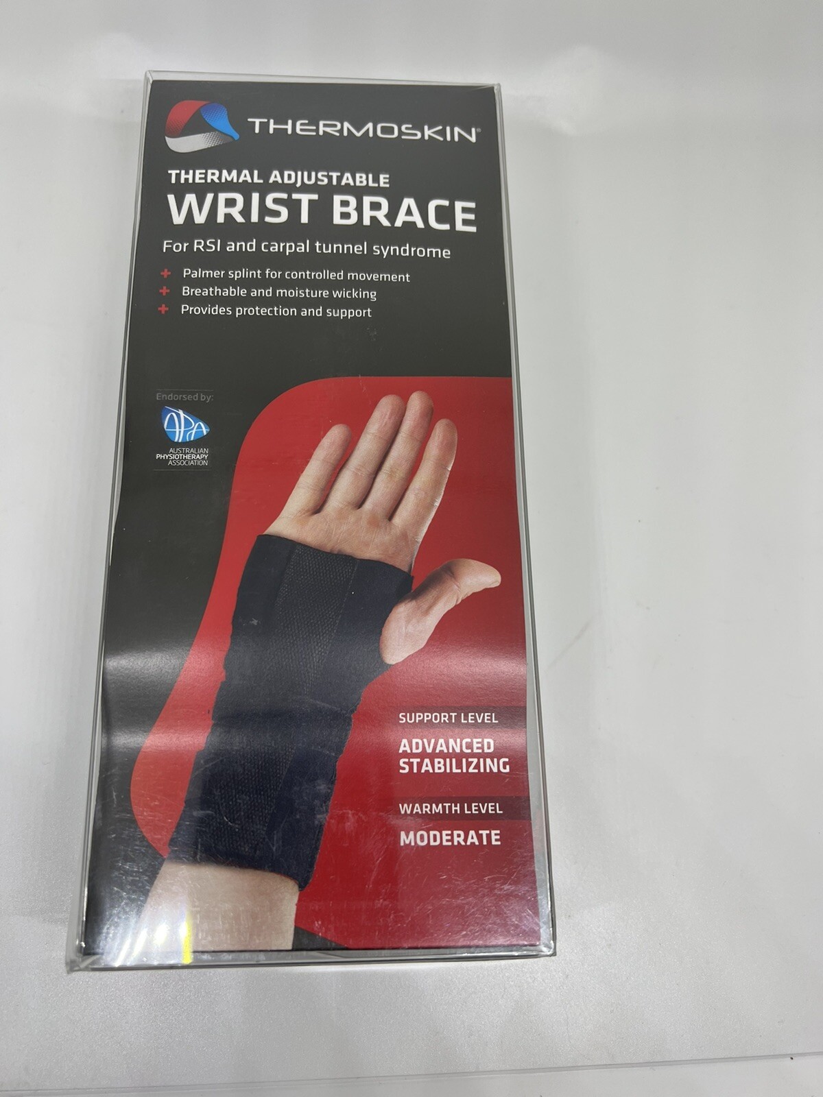 Thermoskin Thermal Adjustable Wrist Brace Sleeve One Size Fits Most Left Hand