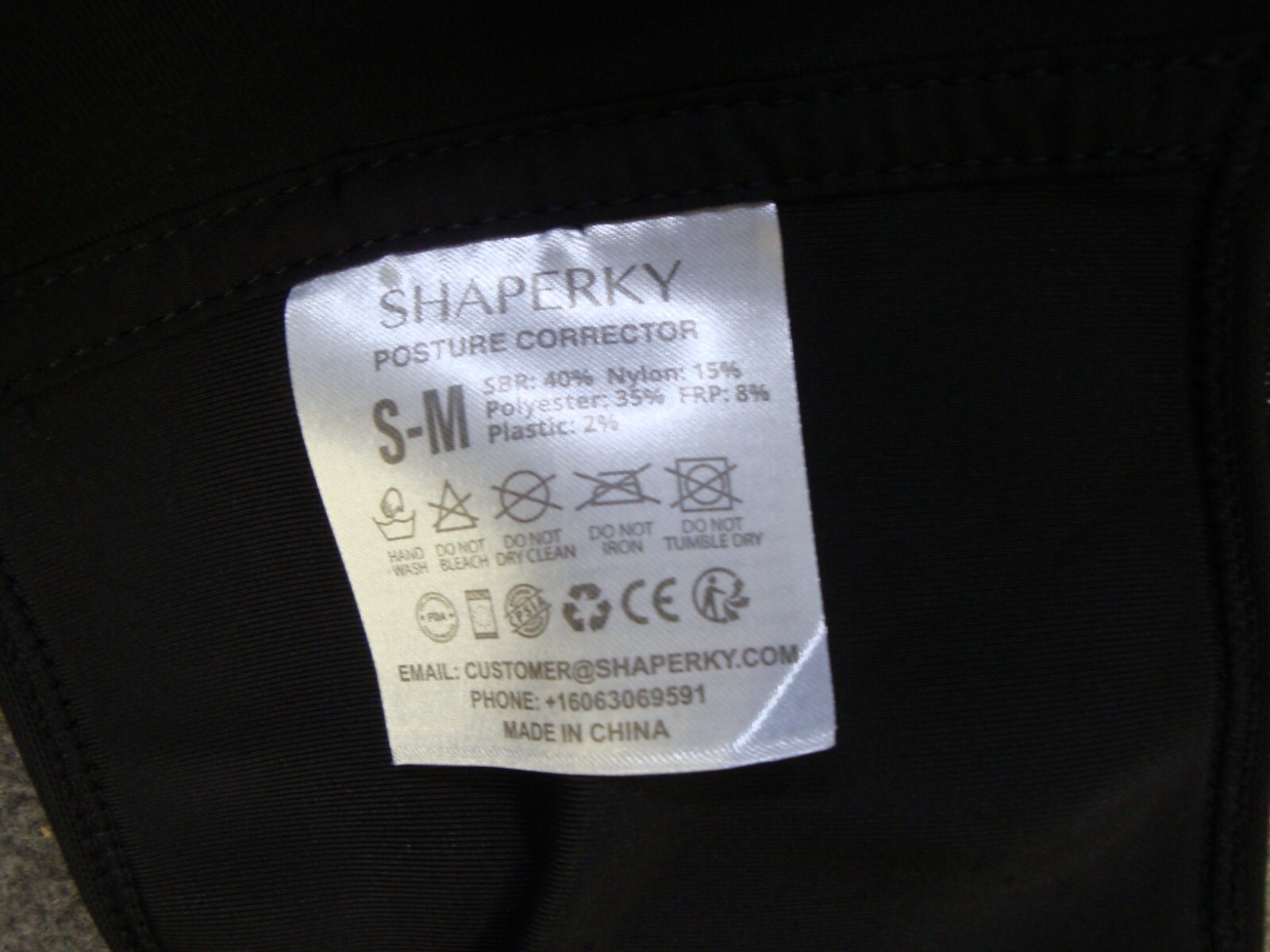 Shaperky upper back brace size s/m adjustable up to 32 inch midsection