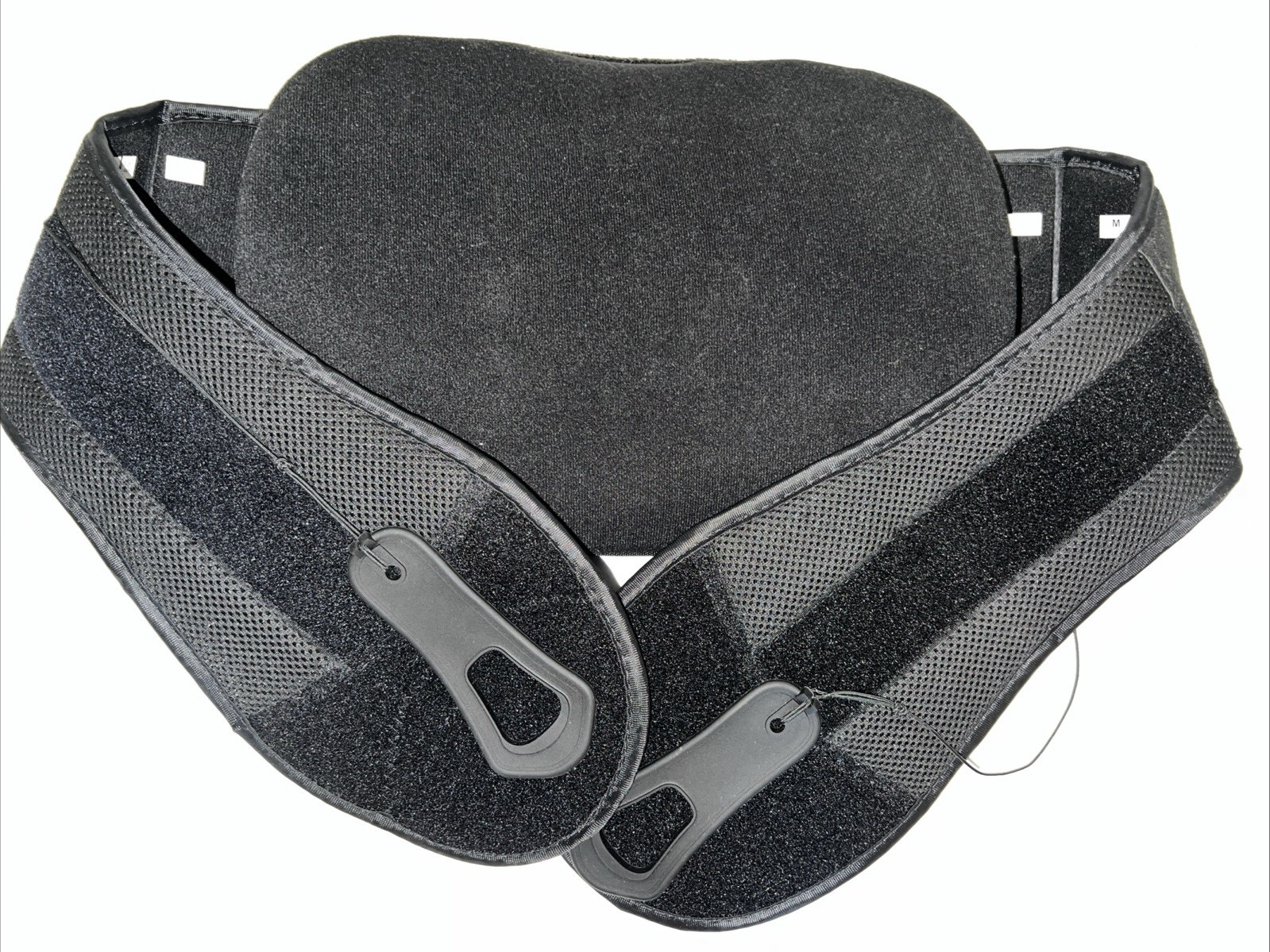 Universal Size Back Brace With Front Panel Black – Adjustable Size Sm Med Large