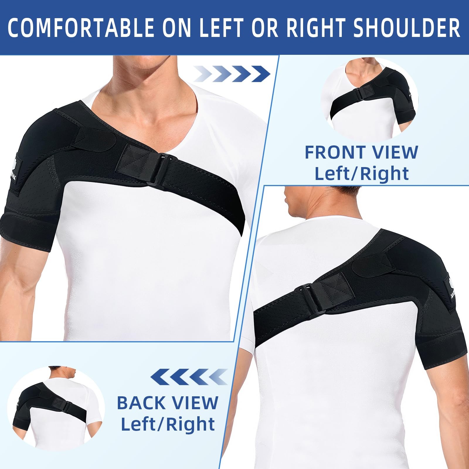 Shoulder Brace Compression Sleeve Immobilizer Wrap Rotator Cuff Tendonitis