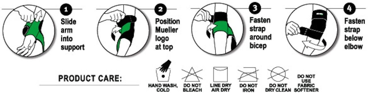 Mueller Adjustable Elbow Support, Black, One Size 6315