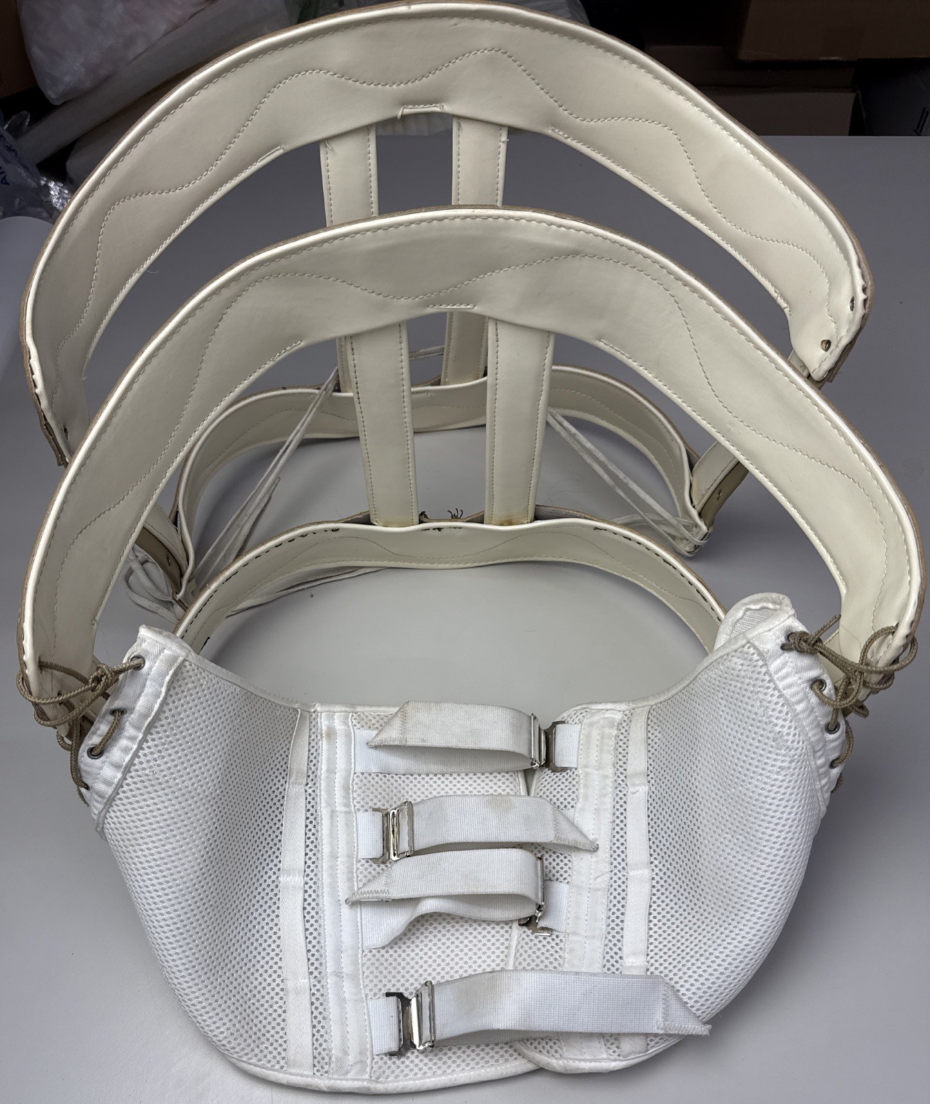 othropedic compression vintage harness metal Leather brace corset lumbar 4g