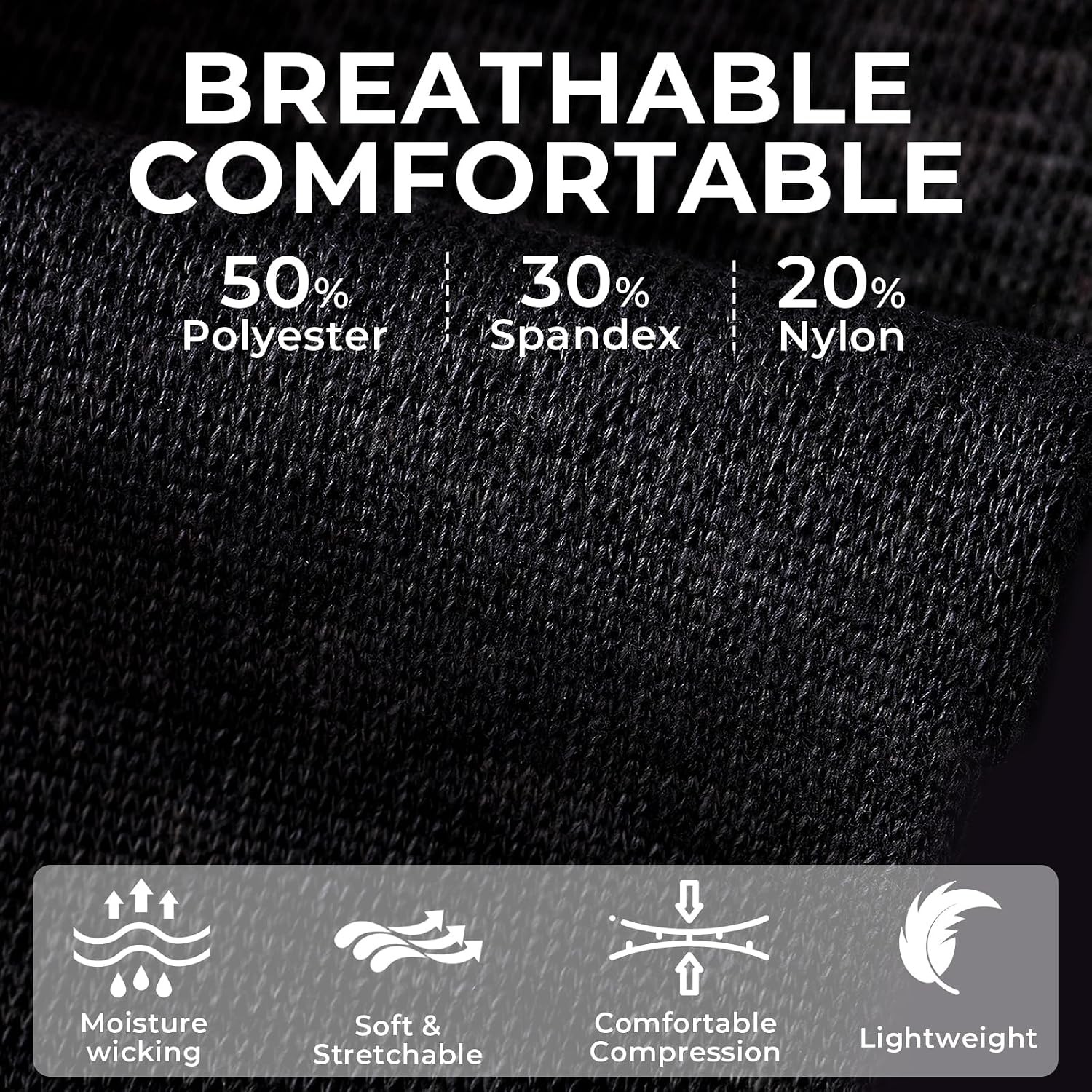 Ankle Support Sleeve – Open Heel, Light, Elastic & Breathable Knitted Fabric –