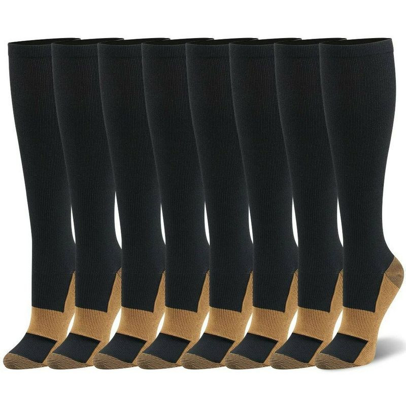 3 Pares Calcetines De Compresion Para Hombres Y Mujeres – 20-30Mmhg 2 A Medias