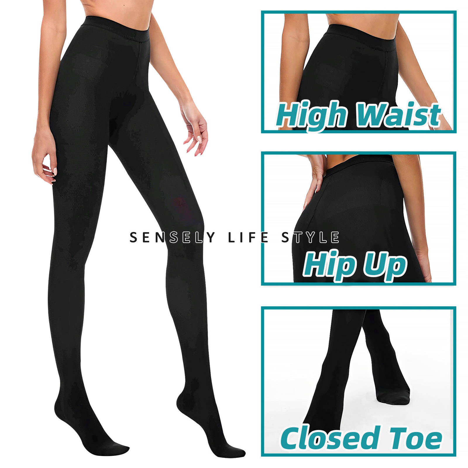 Womens Compression Pantyhose 32mmHg Tummy Control Slimming Tight Soft Breathable