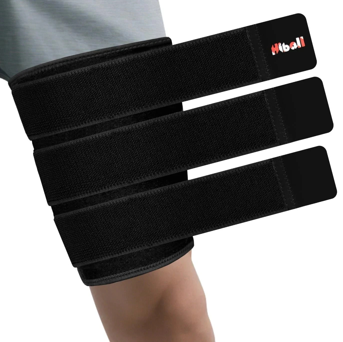 Hiball Adjustable Thigh and Hamstring Compression Sleeve with 3 Pressure Stra…