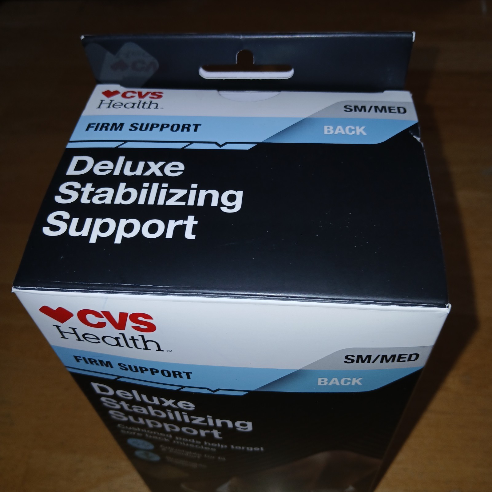 CVS HEALTH DELUXE STABILIZING SUPPORT-SM/MED-NIB-CUSHIONED PADS/ADJUSTABLE